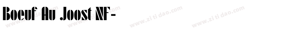 Boeuf Au Joost NF字体转换